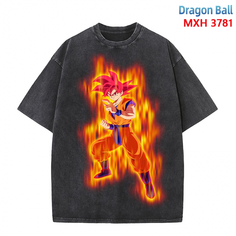 DRAGON BALL Anime peripheral pure cotton washed and worn T-shirt from S to 4XL