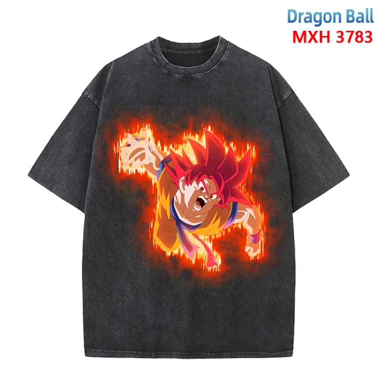 DRAGON BALL Anime peripheral pure cotton washed and worn T-shirt from S to 4XL
