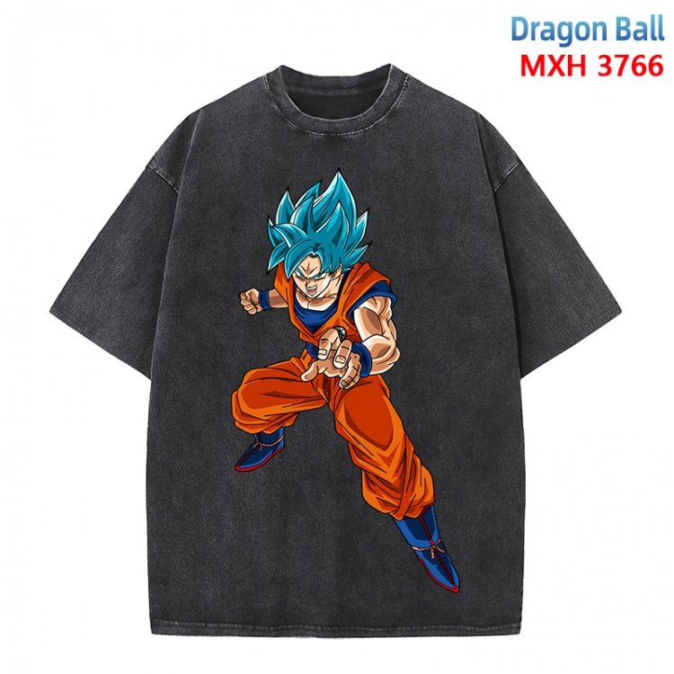 DRAGON BALL Anime peripheral pure cotton washed and worn T-shirt from S to 4XL