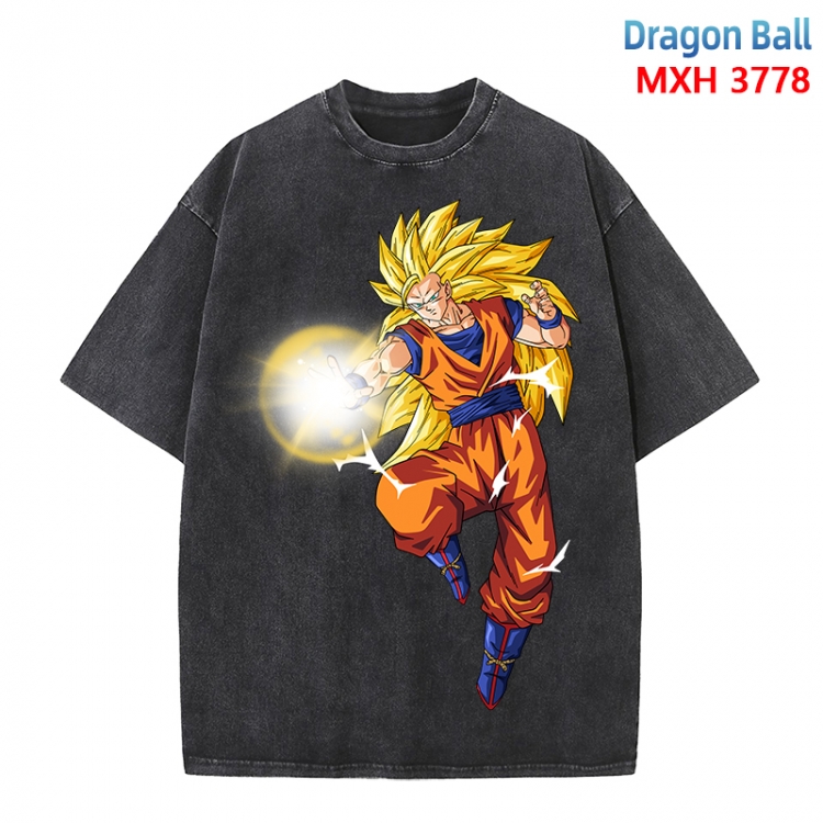 DRAGON BALL Anime peripheral pure cotton washed and worn T-shirt from S to 4XL