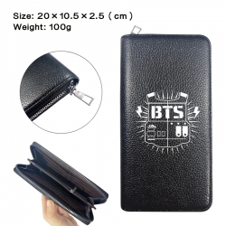 BTS Anime printed PU folding l...