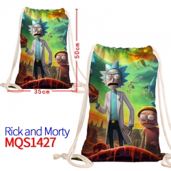 Rick and Morty Canvas drawstri...