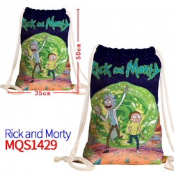 Rick and Morty Canvas drawstri...