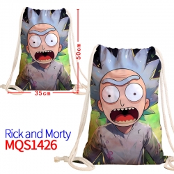 Rick and Morty Canvas drawstri...