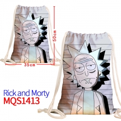 Rick and Morty Canvas drawstri...