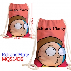 Rick and Morty Canvas drawstri...