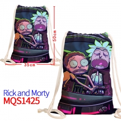 Rick and Morty Canvas drawstri...