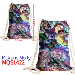 Rick and Morty Canvas drawstri...