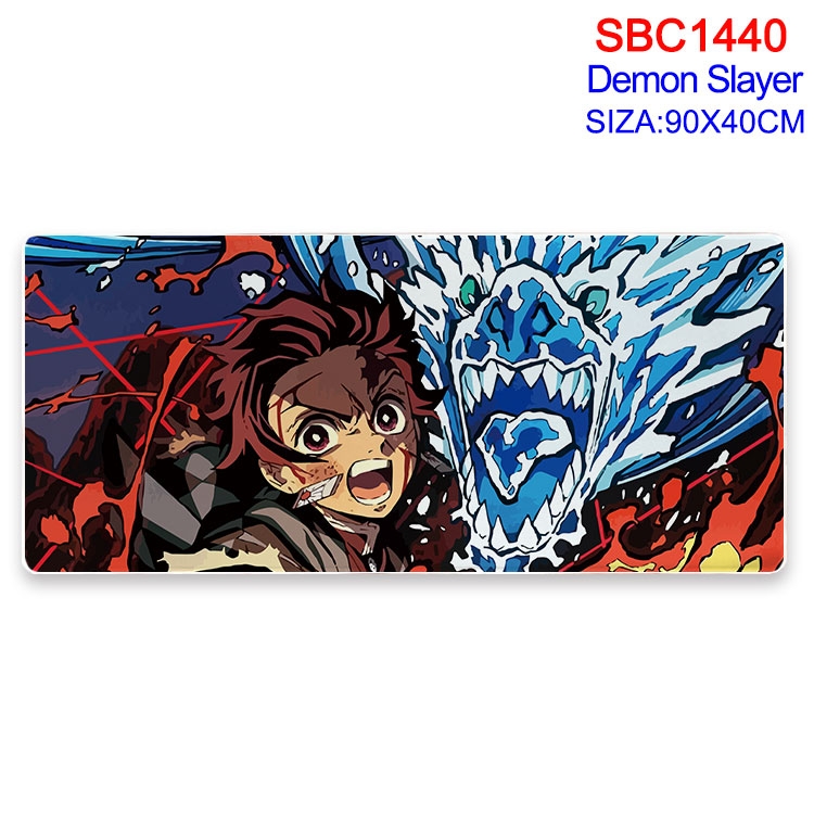 Demon Slayer Kimets Anime peripheral edge lock mouse pad 90X40CM
