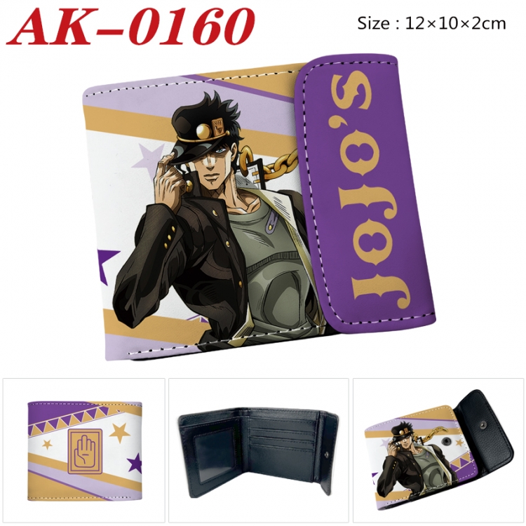 JoJos Bizarre Adventure Anime PU leather full color buckle 20% off wallet 12X10X2CM