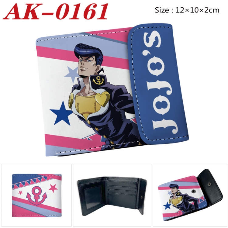 JoJos Bizarre Adventure Anime PU leather full color buckle 20% off wallet 12X10X2CM