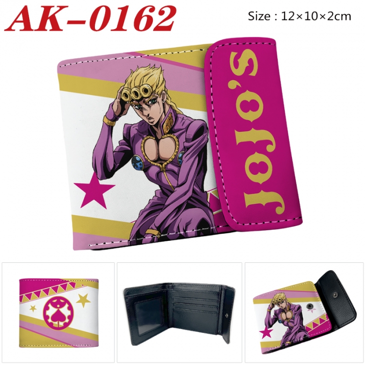 JoJos Bizarre Adventure Anime PU leather full color buckle 20% off wallet 12X10X2CM