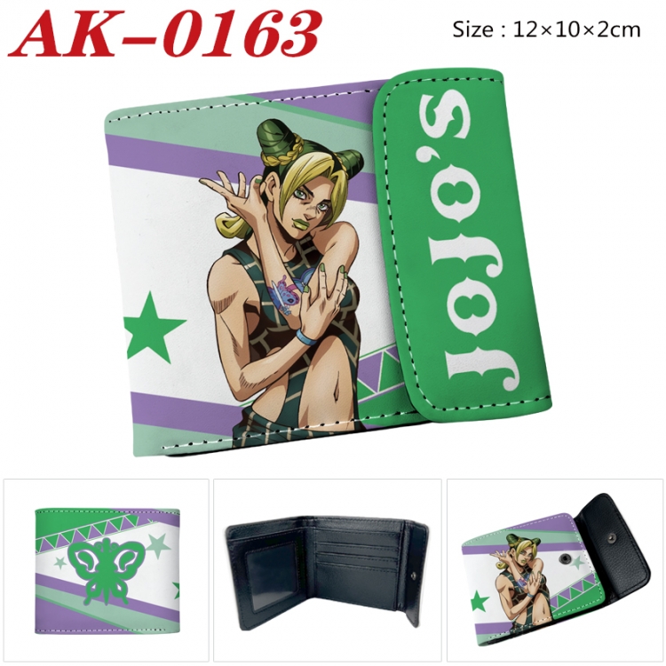 JoJos Bizarre Adventure Anime PU leather full color buckle 20% off wallet 12X10X2CM