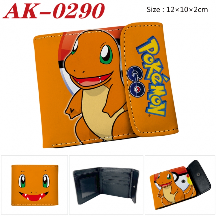 Pokemon Anime PU leather full color buckle 20% off wallet 12X10X2CM