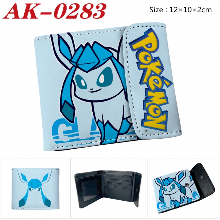 Pokemon Anime PU leather full color buckle 20% off wallet 12X10X2CM