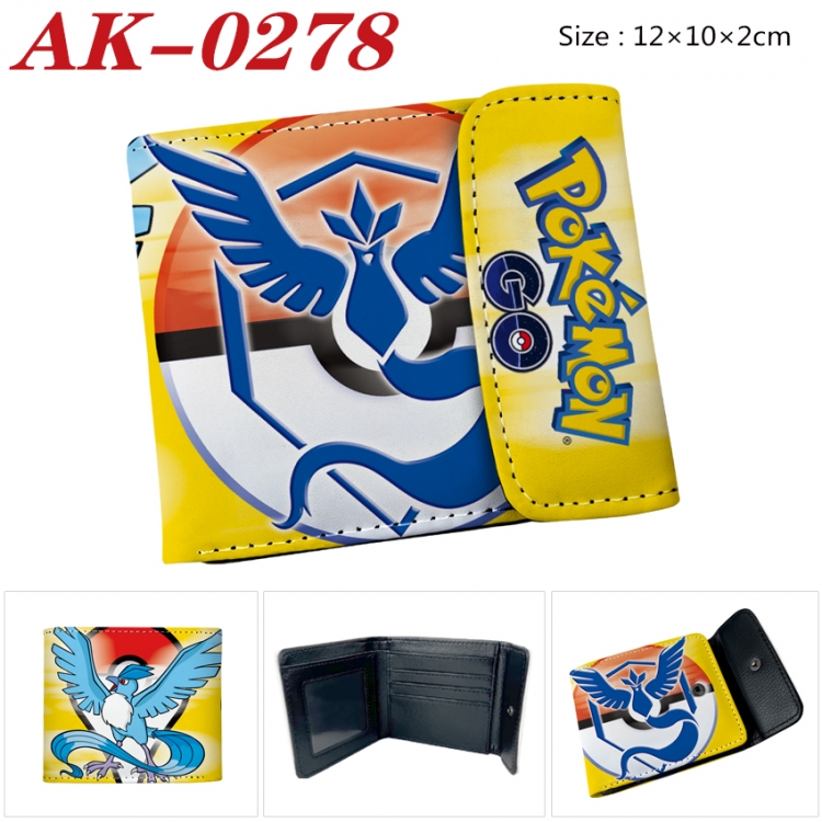 Pokemon Anime PU leather full color buckle 20% off wallet 12X10X2CM