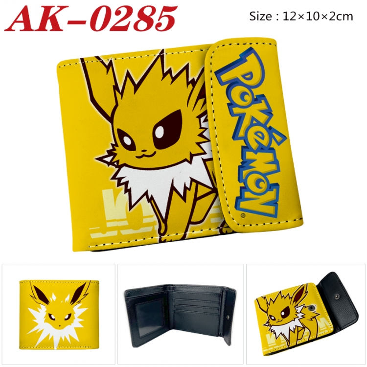 Pokemon Anime PU leather full color buckle 20% off wallet 12X10X2CM