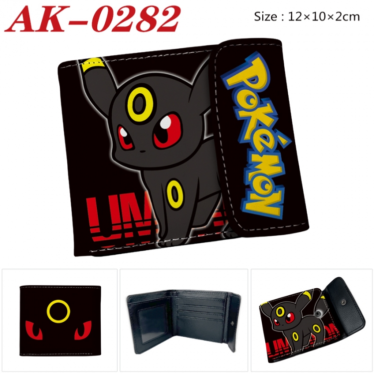 Pokemon Anime PU leather full color buckle 20% off wallet 12X10X2CM