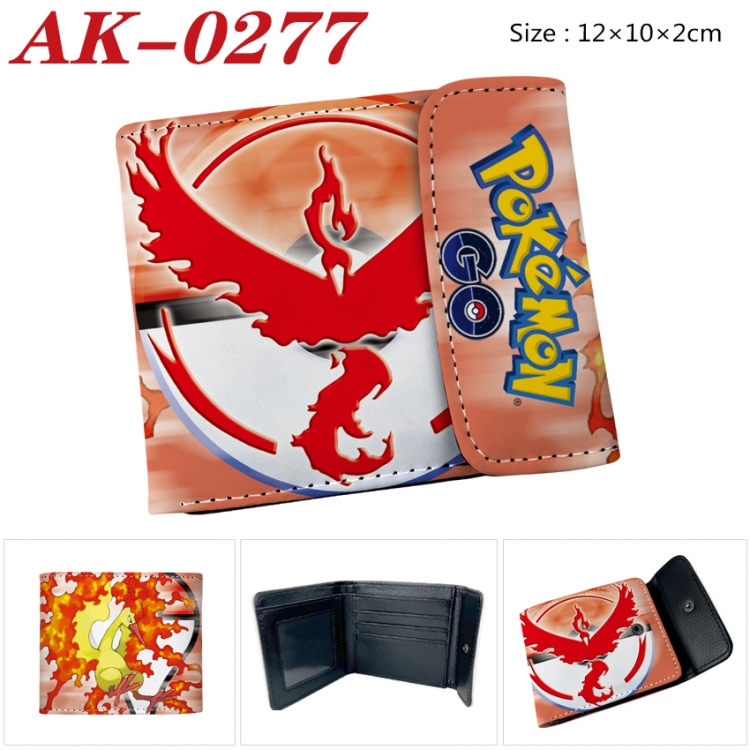 Pokemon Anime PU leather full color buckle 20% off wallet 12X10X2CM