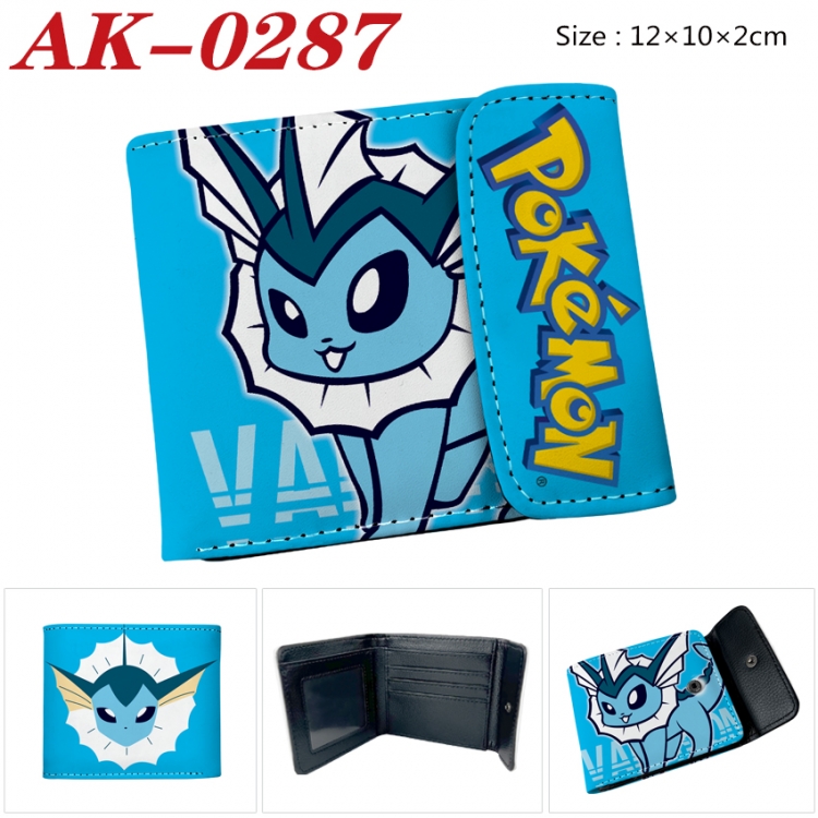 Pokemon Anime PU leather full color buckle 20% off wallet 12X10X2CM