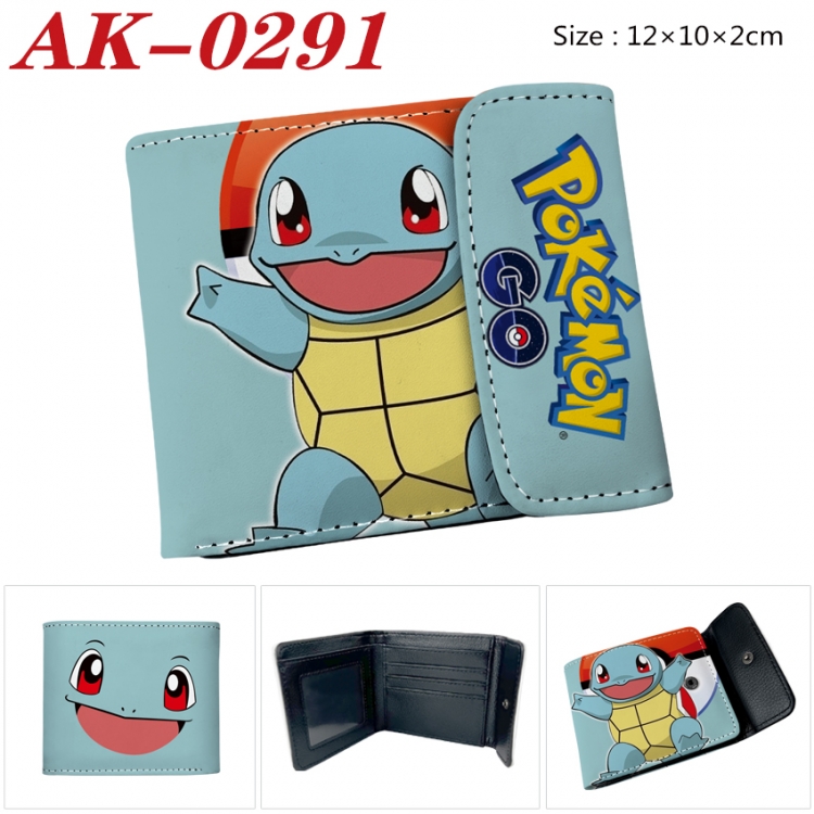 Pokemon Anime PU leather full color buckle 20% off wallet 12X10X2CM