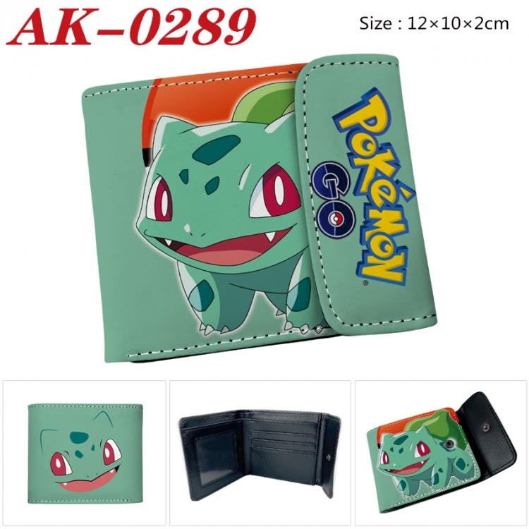 Pokemon Anime PU leather full color buckle 20% off wallet 12X10X2CM