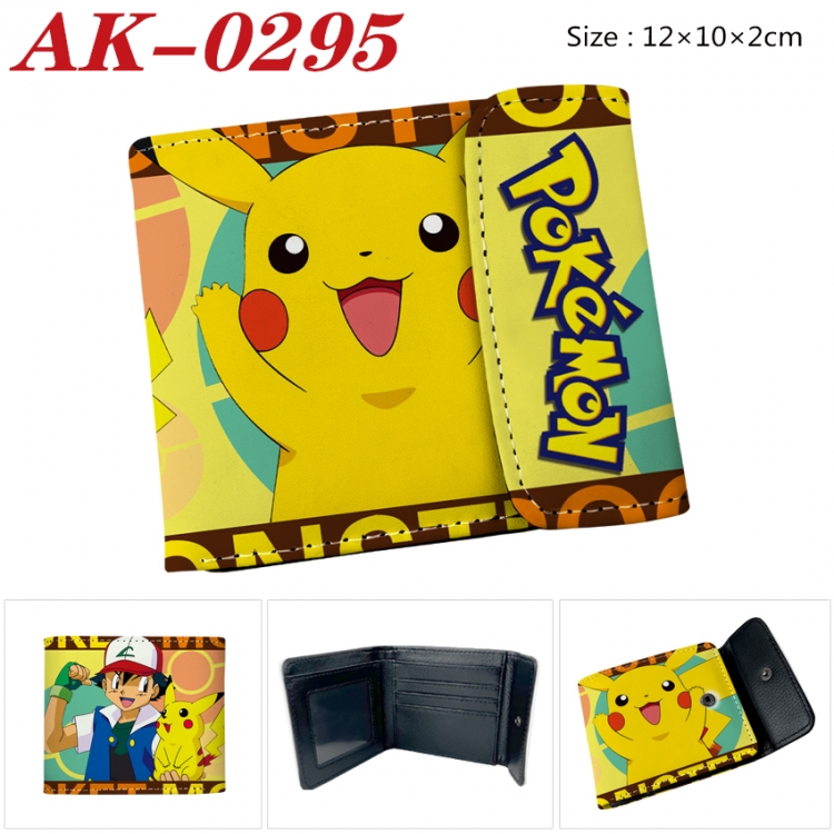 Pokemon Anime PU leather full color buckle 20% off wallet 12X10X2CM