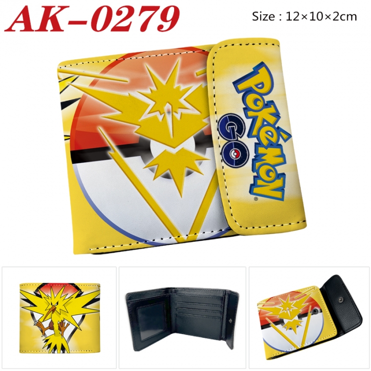 Pokemon Anime PU leather full color buckle 20% off wallet 12X10X2CM