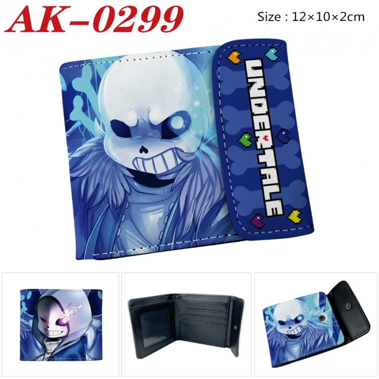 Undertale Anime PU leather full color buckle 20% off wallet 12X10X2CM
