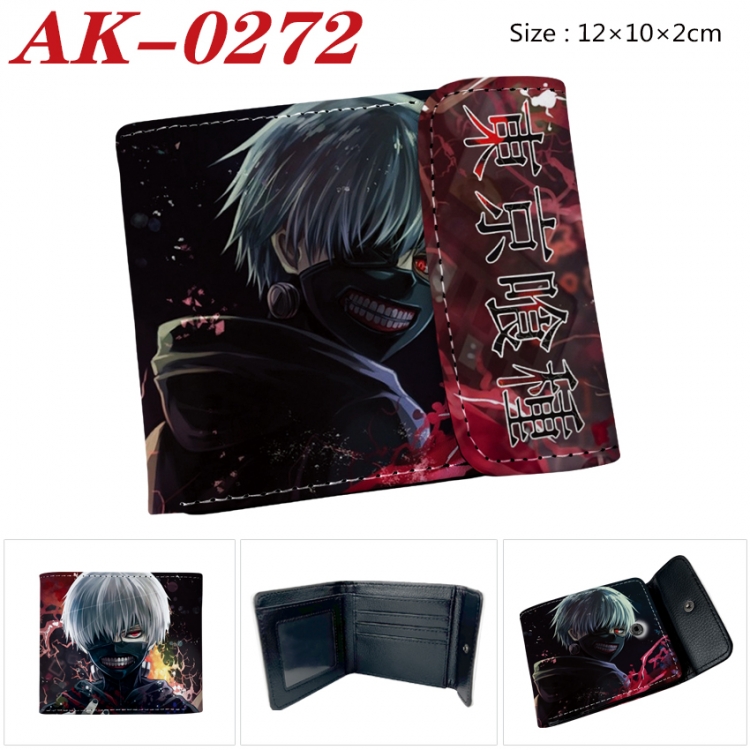 Tokyo Ghoul Anime PU leather full color buckle 20% off wallet 12X10X2CM