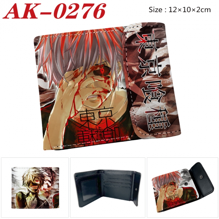 Tokyo Ghoul Anime PU leather full color buckle 20% off wallet 12X10X2CM