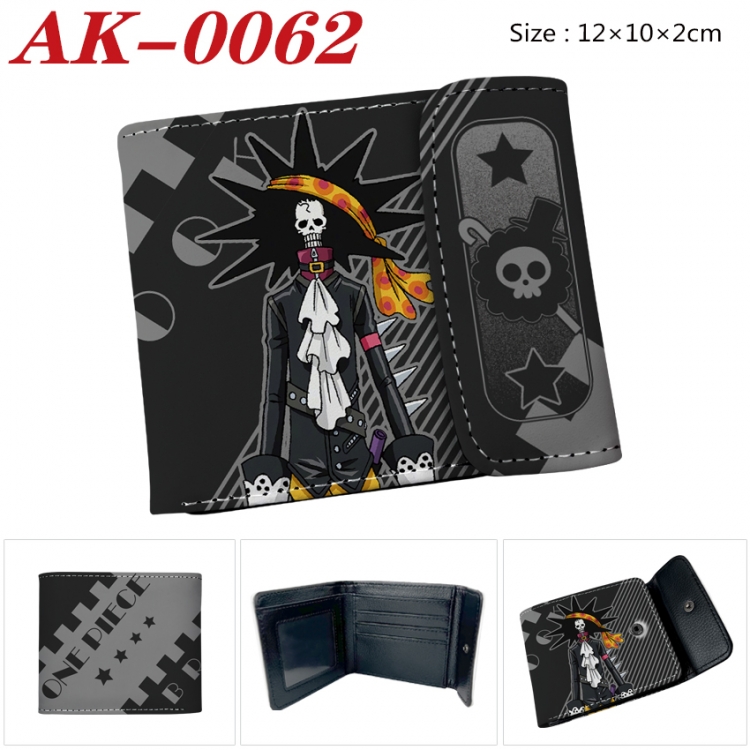 One Piece Anime PU leather full color buckle 20% off wallet 12X10X2CM