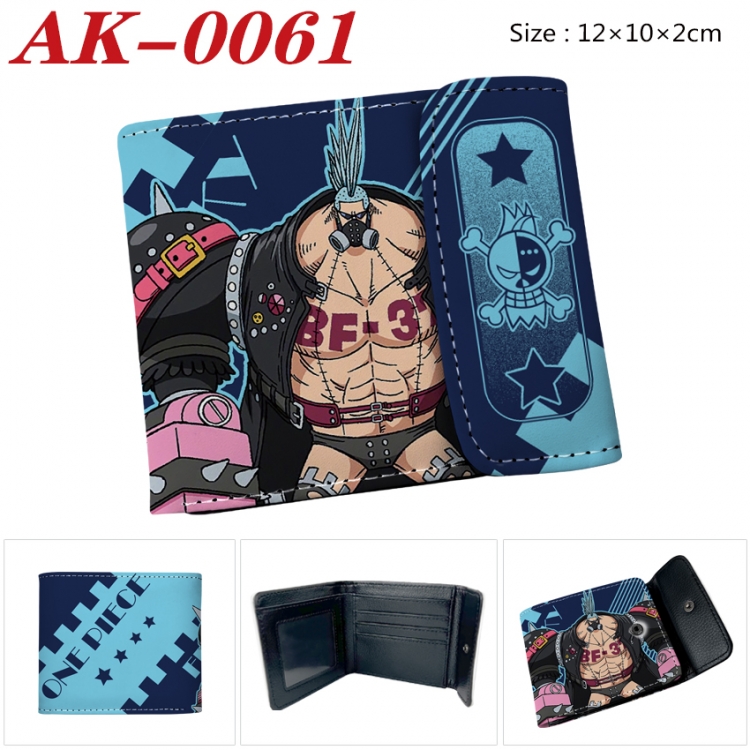 One Piece Anime PU leather full color buckle 20% off wallet 12X10X2CM