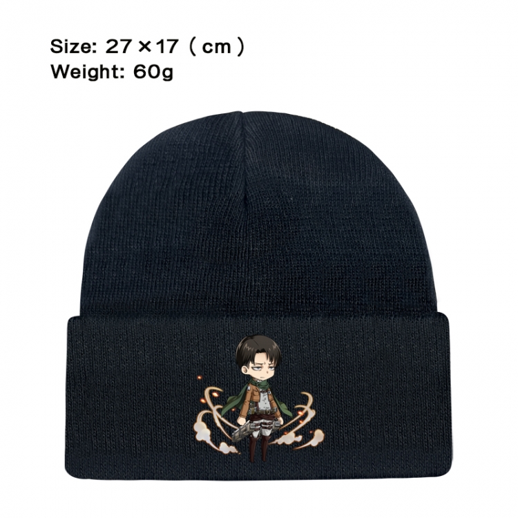 Shingeki no Kyojin Anime printed plush knitted hat warm hat 27X17cm 60g