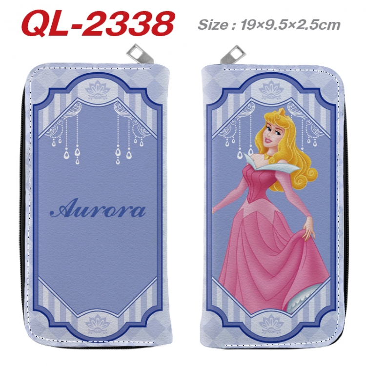 Disney Anime peripheral PU leather full-color long zippered wallet 19.5x9.5x2.5cm