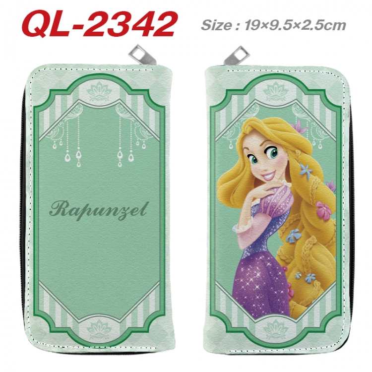 Disney Anime peripheral PU leather full-color long zippered wallet 19.5x9.5x2.5cm