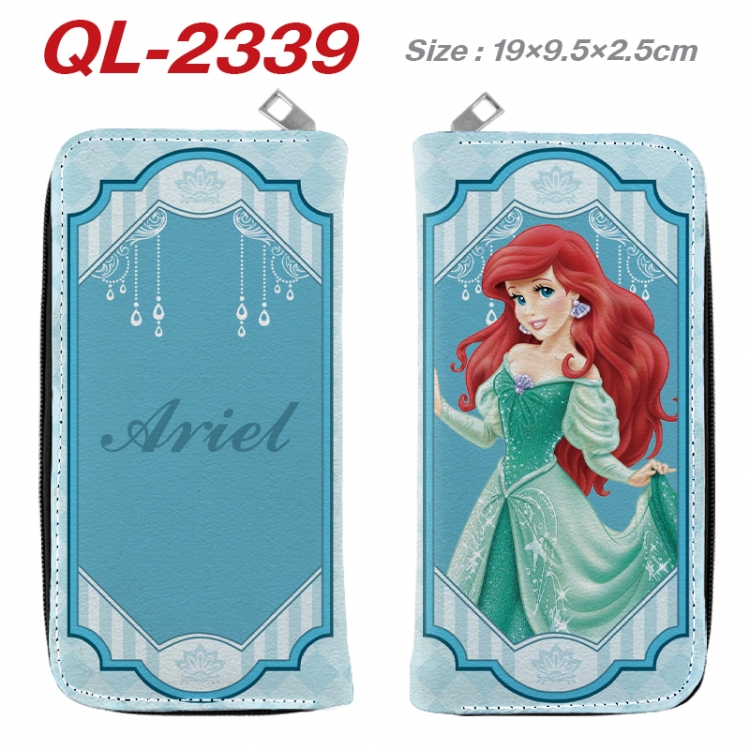 Disney Anime peripheral PU leather full-color long zippered wallet 19.5x9.5x2.5cm