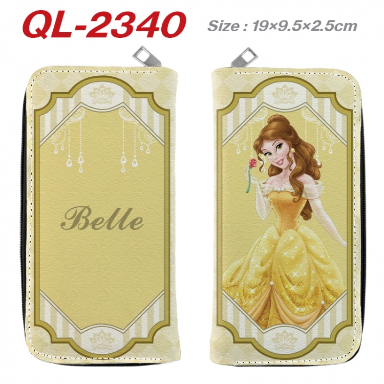 Disney Anime peripheral PU leather full-color long zippered wallet 19.5x9.5x2.5cm