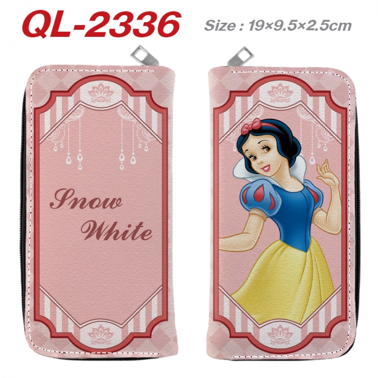 Disney Anime peripheral PU leather full-color long zippered wallet 19.5x9.5x2.5cm
