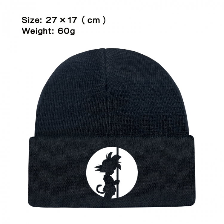 DRAGON BALL Anime printed plush knitted hat warm hat 27X17cm 60g