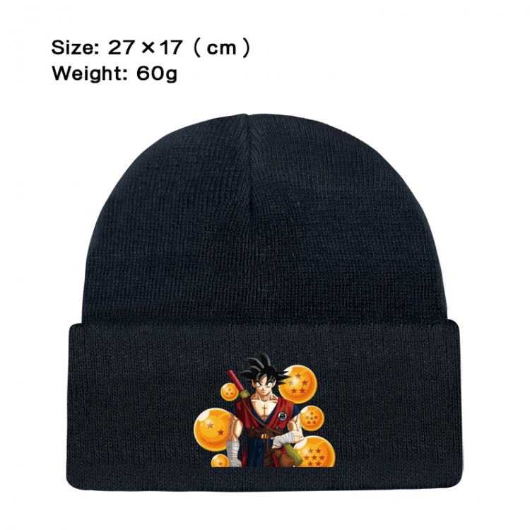 DRAGON BALL Anime printed plush knitted hat warm hat 27X17cm 60g