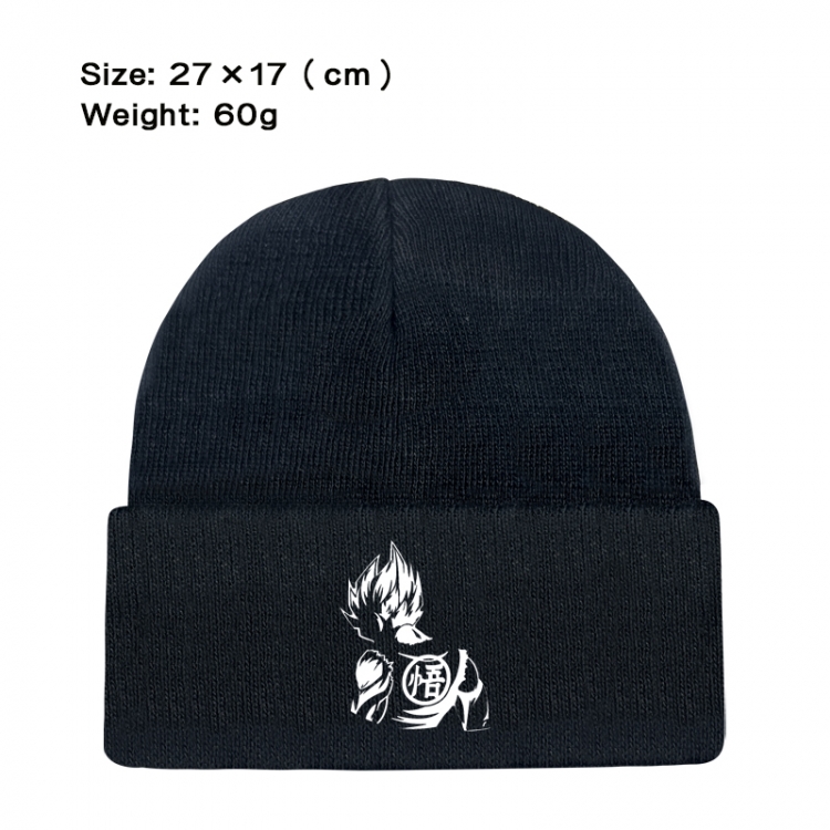 DRAGON BALL Anime printed plush knitted hat warm hat 27X17cm 60g