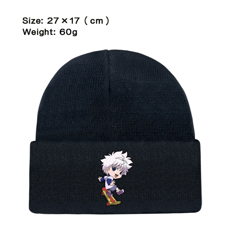 HunterXHunter Anime printed plush knitted hat warm hat 27X17cm 60g