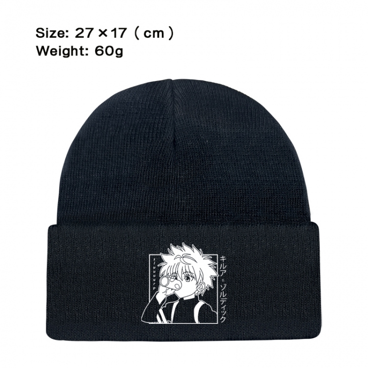 HunterXHunter Anime printed plush knitted hat warm hat 27X17cm 60g