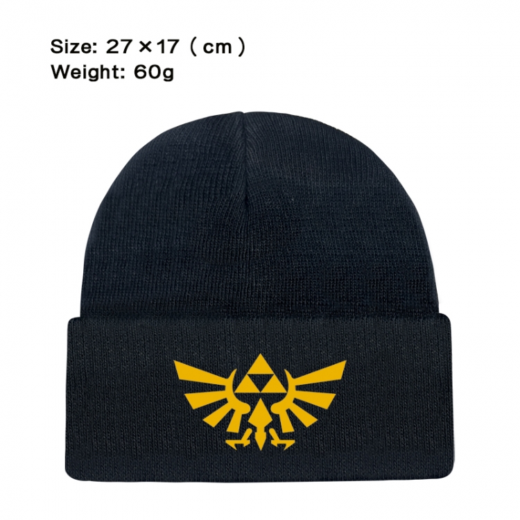 The Legend of Zelda Anime printed plush knitted hat warm hat 27X17cm 60g