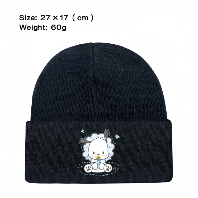 sanrio Anime printed plush knitted hat warm hat 27X17cm 60g