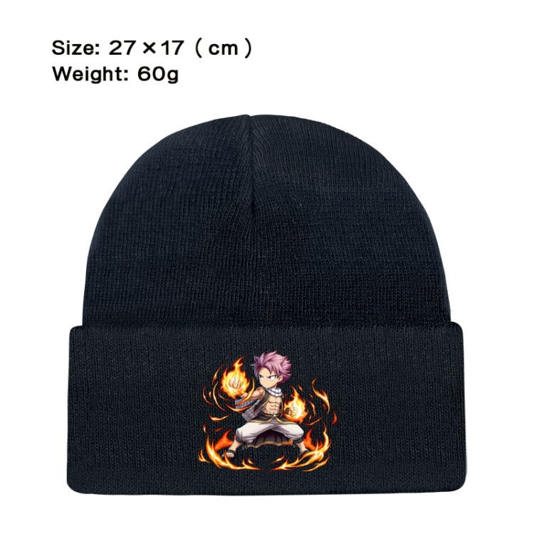 Fairy tail Anime printed plush knitted hat warm hat 27X17cm 60g
