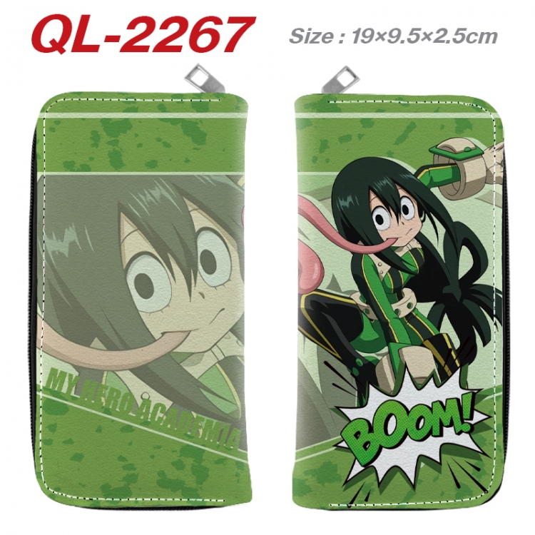 My Hero Academia Anime peripheral PU leather full-color long zippered wallet 19.5x9.5x2.5cm