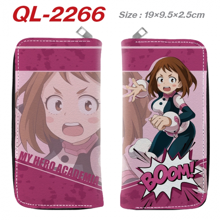 My Hero Academia Anime peripheral PU leather full-color long zippered wallet 19.5x9.5x2.5cm