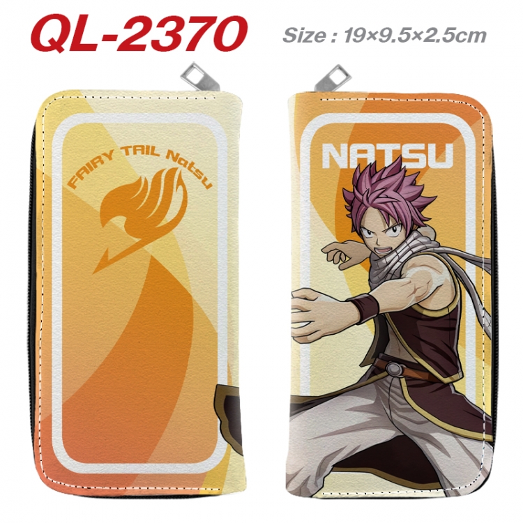 Fairy tail Anime peripheral PU leather full-color long zippered wallet 19.5x9.5x2.5cm